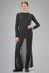 long and lean 'sculpture' dress in cupro and polyurethane snake leather-like georgette - JUNYA WATANABE 