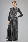 long and lean 'sculpture' dress in cupro and polyurethane snake leather-like georgette - JUNYA WATANABE 