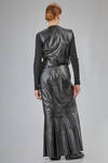 long and lean 'sculpture' dress in cupro and polyurethane snake leather-like georgette - JUNYA WATANABE 