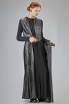 long and lean 'sculpture' dress in cupro and polyurethane snake leather-like georgette - JUNYA WATANABE 