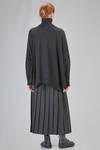 oversize sweater, doubled and asymmetric, in wool, nylon and polyurethane plain knit, ribbed mock - JUNYA WATANABE 