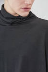 long and wide sweater in merino wool plain knit - LUSSI 