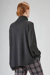 long and wide sweater in merino wool plain knit - LUSSI 