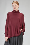 maglia lunga e ampia in maglia rasata di lana merinos - LUSSI 