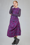 short, lean and asymetric top in wool tartan - MARC LE BIHAN 