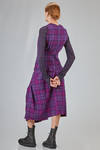 short, lean and asymetric top in wool tartan - MARC LE BIHAN 