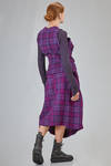 short, lean and asymetric top in wool tartan - MARC LE BIHAN 