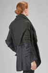 long and slim jacket in virgin wool knit and cotton, virgin wool and metal pinstripe twill - MARC LE BIHAN 