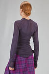 long and lean t-shirt in soft viscose, wool and elastan jersey - MARC LE BIHAN 