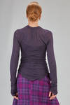 long and lean t-shirt in soft viscose, wool and elastan jersey - MARC LE BIHAN 