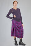 long and lean t-shirt in soft viscose, wool and elastan jersey - MARC LE BIHAN 
