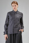 hip-lenght shirt, slim, in cotton poplin - NOIR KEI NINOMIYA 