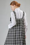long and wide dungarees dress in wool tartan - NOIR KEI NINOMIYA 