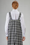 long and wide dungarees dress in wool tartan - NOIR KEI NINOMIYA 