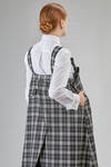 long and wide dungarees dress in wool tartan - NOIR KEI NINOMIYA 