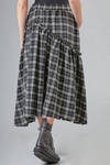 gonna longuette, ampia, in tartan di lana - NOIR KEI NINOMIYA 