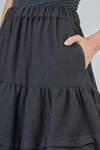 long and wide skirt in washed wool gauze - NOIR KEI NINOMIYA 