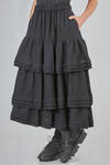 long and wide skirt in washed wool gauze - NOIR KEI NINOMIYA 