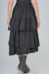 long and wide skirt in washed wool gauze - NOIR KEI NINOMIYA 