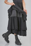 long and wide skirt in washed wool gauze - NOIR KEI NINOMIYA 