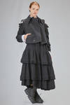 giacca al fianco in panno morbido di lana, foderata in cupro - NOIR KEI NINOMIYA 