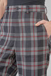 pantalone a sigaretta in tartan di lana e poliestere - NOIR KEI NINOMIYA 