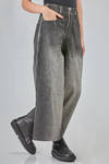 jeans 5 tasche in denim di cotone spalmato a mano - MELITTA BAUMEISTER 