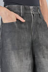 jeans 5 tasche in denim di cotone spalmato a mano - MELITTA BAUMEISTER 