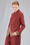 hip-lenght jacket, lean, in wool shetland - RISA NAKAMURA 