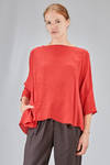 long and wide top in washed silk crêpe de chine - RISA NAKAMURA 