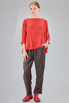 long and wide top in washed silk crêpe de chine - RISA NAKAMURA 
