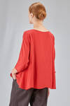 long and wide top in washed silk crêpe de chine - RISA NAKAMURA 