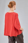 long and wide top in washed silk crêpe de chine - RISA NAKAMURA 