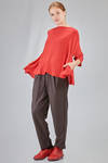 long and wide top in washed silk crêpe de chine - RISA NAKAMURA 