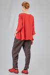 long and wide top in washed silk crêpe de chine - RISA NAKAMURA 