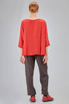 long and wide top in washed silk crêpe de chine - RISA NAKAMURA 