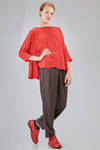 long and wide top in washed silk crêpe de chine - RISA NAKAMURA 