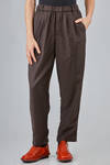 pantalone ampio in twill a mano morbida di lan - RISA NAKAMURA 
