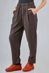 pantalone ampio in twill a mano morbida di lan - RISA NAKAMURA 