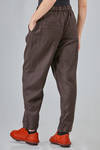 pantalone ampio in twill a mano morbida di lan - RISA NAKAMURA 