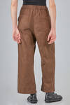 wide trousers in organic cotton suede - RISA NAKAMURA 