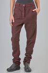 long and leans trouser in linen and virgin wool houndstooth - RUNDHOLZ 