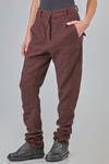 long and leans trouser in linen and virgin wool houndstooth - RUNDHOLZ 