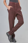 long and leans trouser in linen and virgin wool houndstooth - RUNDHOLZ 