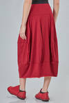 gonna longuette, linea a tulipano, in jersey fiammato di lana e nylon - RUNDHOLZ 