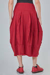 gonna longuette, linea a tulipano, in jersey fiammato di lana e nylon - RUNDHOLZ 