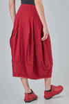 gonna longuette, linea a tulipano, in jersey fiammato di lana e nylon - RUNDHOLZ 