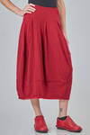 gonna longuette, linea a tulipano, in jersey fiammato di lana e nylon - RUNDHOLZ 