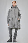 knee-lenght coat, wide, in virgin wool melange twill - RUNDHOLZ DIP 