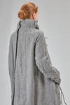 knee-lenght coat, wide, in virgin wool melange twill - RUNDHOLZ DIP 